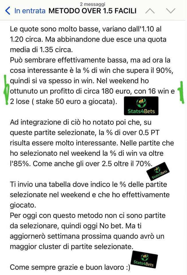 Over 1.5 facile