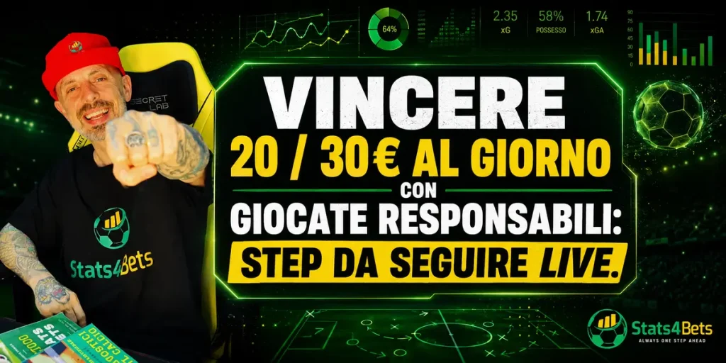Come vincere 30 euro al giorno con le scommesse sportive