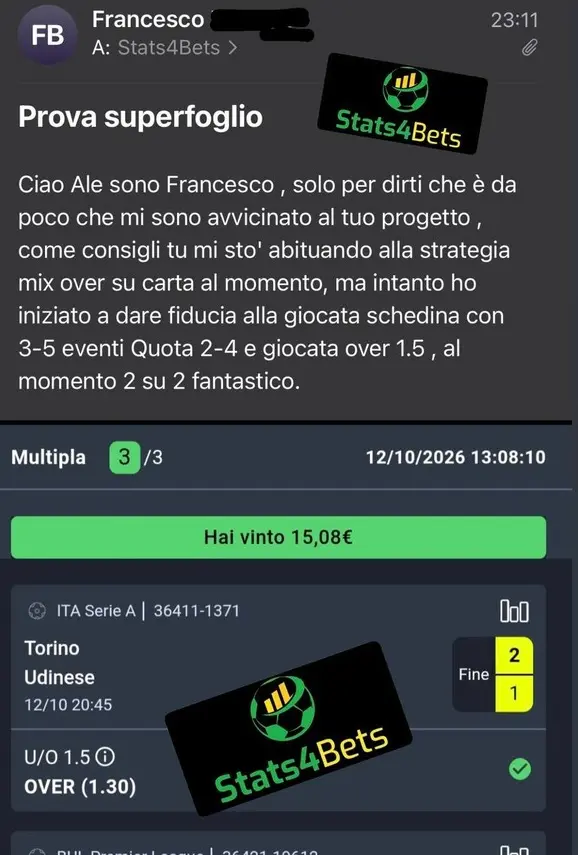 Come usare l'emulatore di schedine stats4bets - email di Francesco